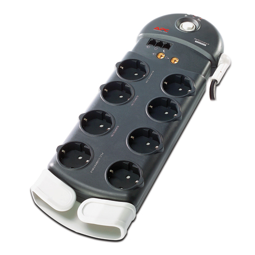 APC Performance SurgeArrest 8 Outlets w/ Phone / Coax Protection 230V Germany Black 8 AC outlet(s) 2.44 m