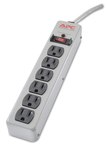 APC Essential SurgeArrest 6 Outlets 10FT Cord 120V Metal Grey 6 AC outlet(s) 3.05 m