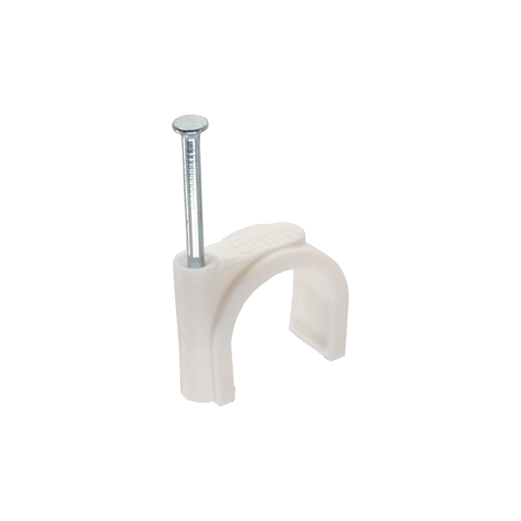 InLine 100 pcs. Pack Round Cable Clamp 10mm white