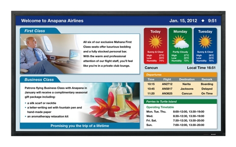 Sharp PN-E702 Signage Display 177.8 cm (70") Full HD Black