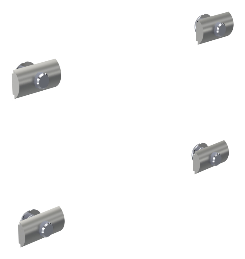 Ergonomic Solutions SpacePole Kiosk & Signage Rail Connector Nuts
