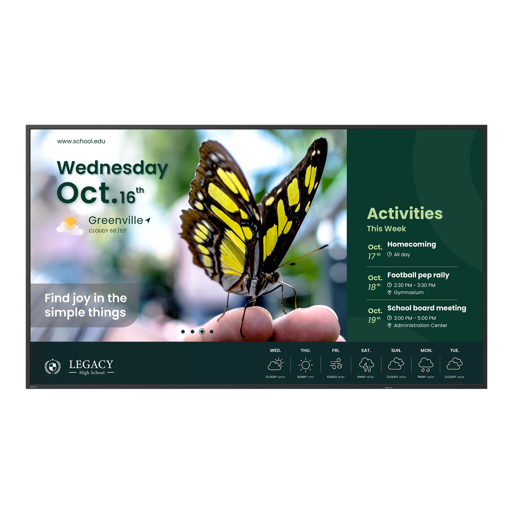 BenQ ST5504 Digital signage flat panel 139.7 cm (55") LCD 350 cd/m² 4K Ultra HD Black Built-in processor Android 18/7