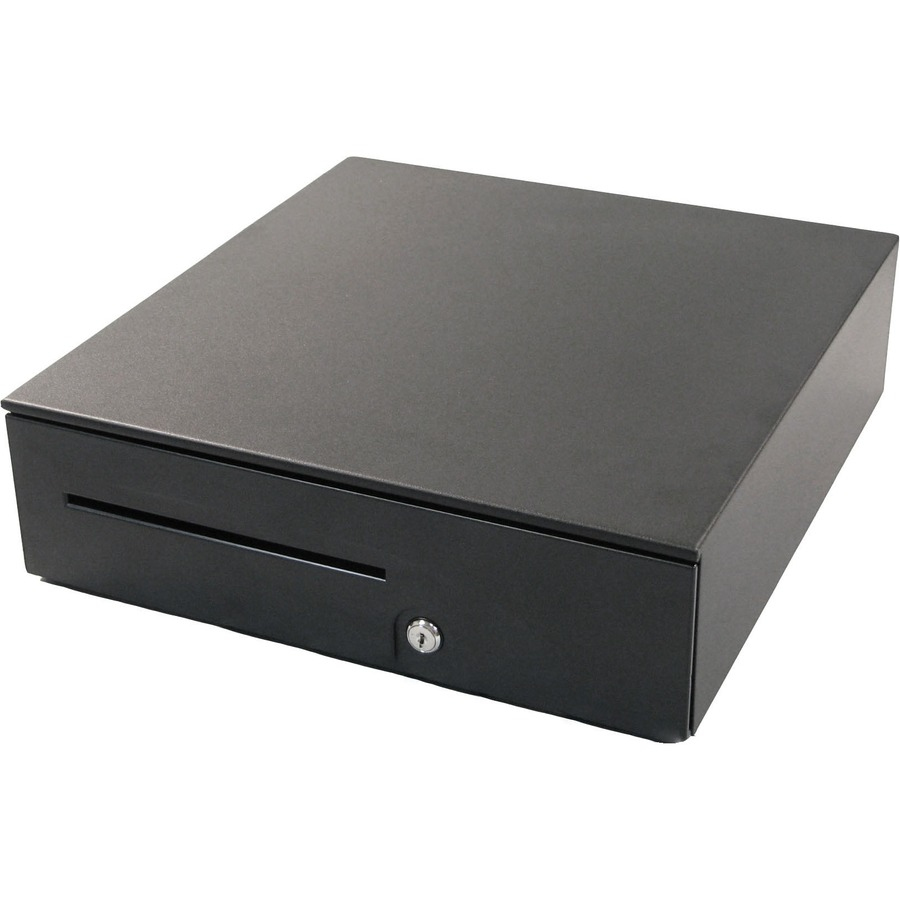 apg Solutions Heavy-Duty Point of Sale Cash Drawer | Series 100 T520-BL1616-M3 - 5 Bill - 8 Coin - 1 Media Slot - Printer Driven - Black - 4.9" Height x 16" Width x 16.7" Depth