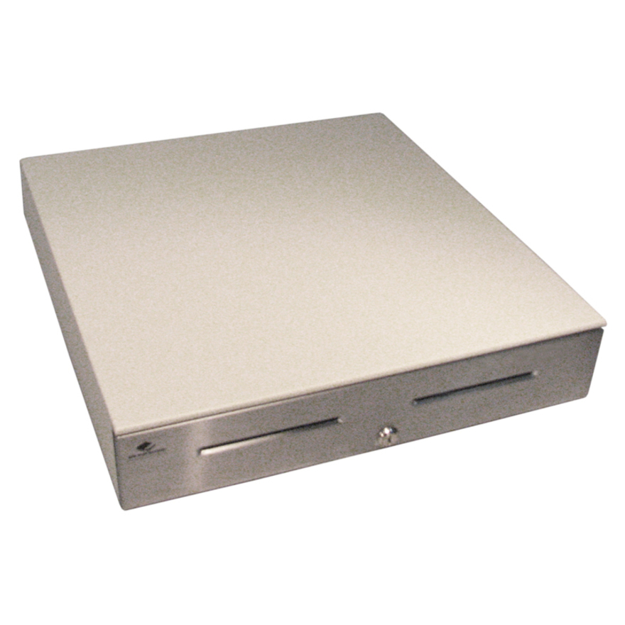 apg Solutions Heavy-Duty Point of Sale Cash Drawer | Series 4000 JD320-CW1820-C - USD 5 Bill - 5 Coin - 2 Media Slot - Stainless Steel, Steel - Cloud White - 4.2" Height x 18.8" Width x 20" Depth