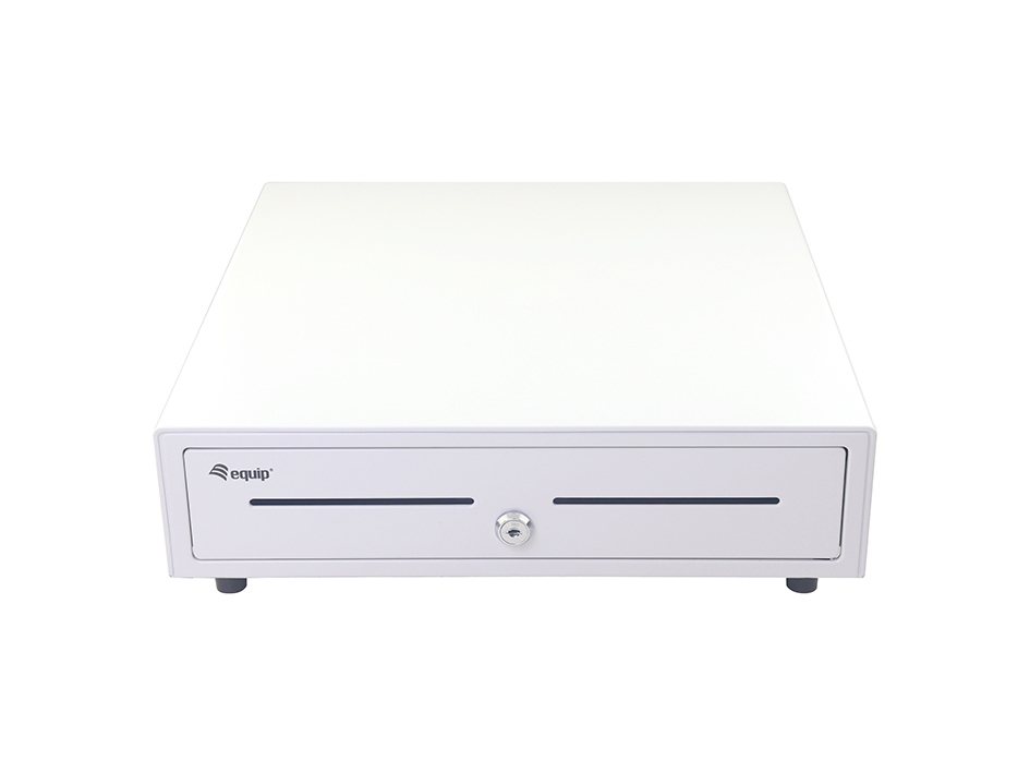 Equip Cash Register Drawer for Point of Sale (POS) System, 4 Bill/8 Coin Compartments, Removable Coin Slots, RJ11 connector