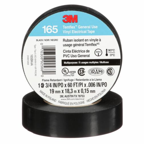 3M Temflex Vinyl Electrical Tape 165 100 pc(s)
