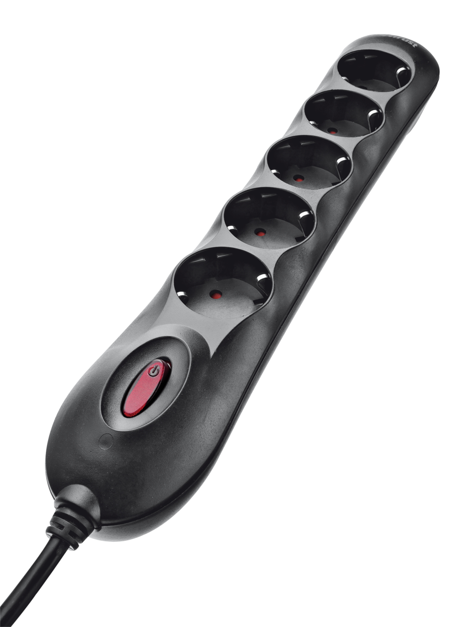 Trust 5 Port Surge Guard Black 5 AC outlet(s) 220 V