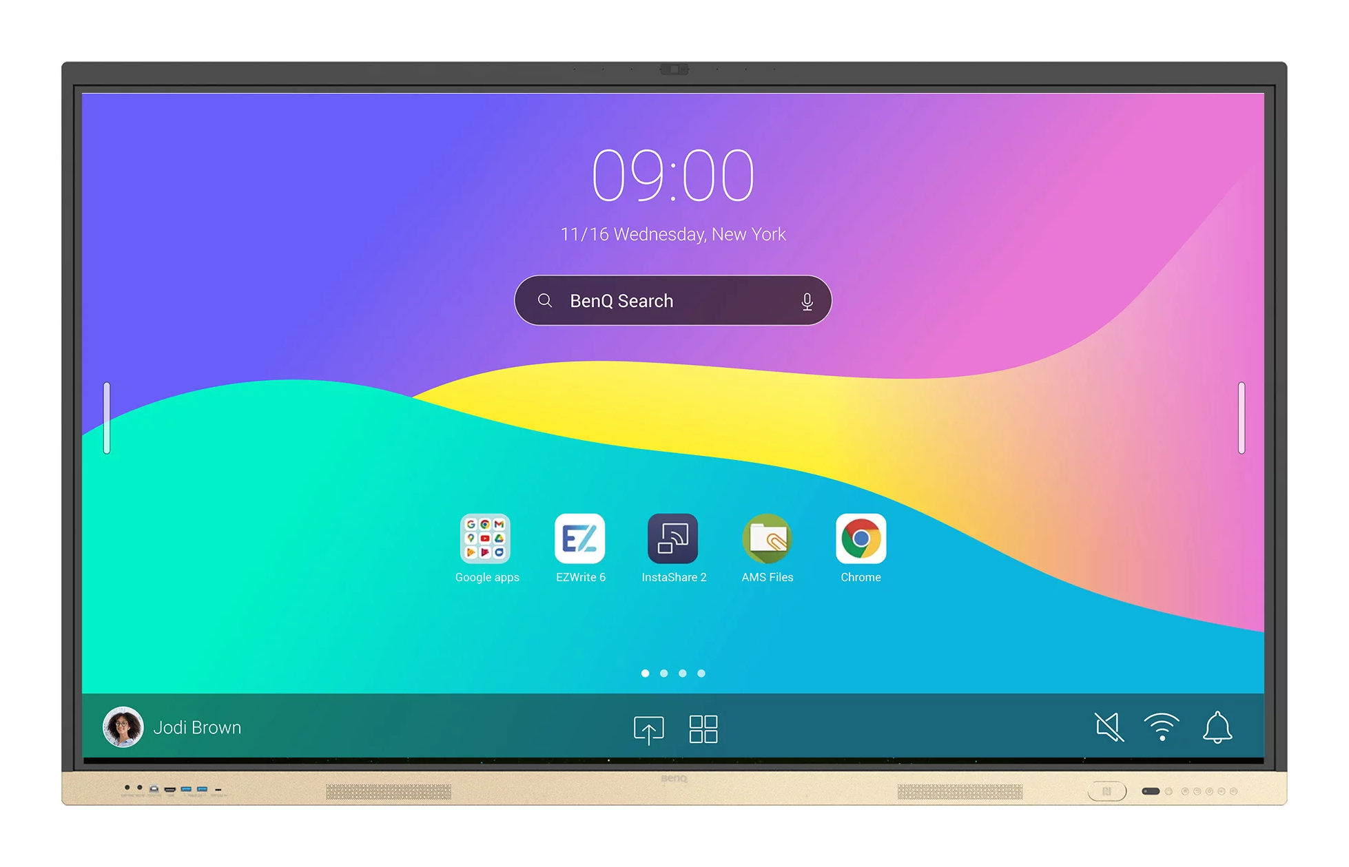 BenQ RE6504FV Interactive flat panel 165.1 cm (65") 450 cd/m² 4K Ultra HD Black, Grey Touchscreen Built-in processor Android 18/7