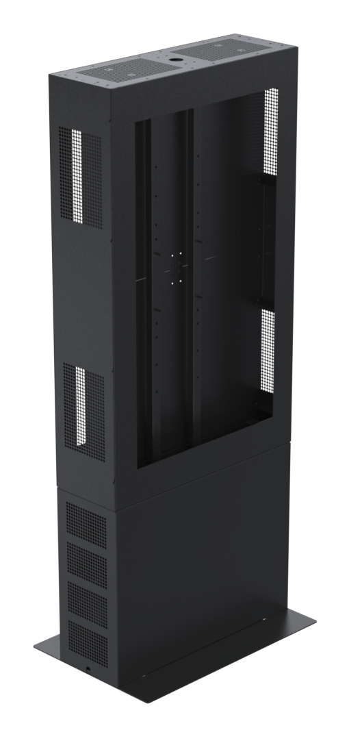 Ergonomic Solutions Interactive 55" back-to-back freestanding kiosk