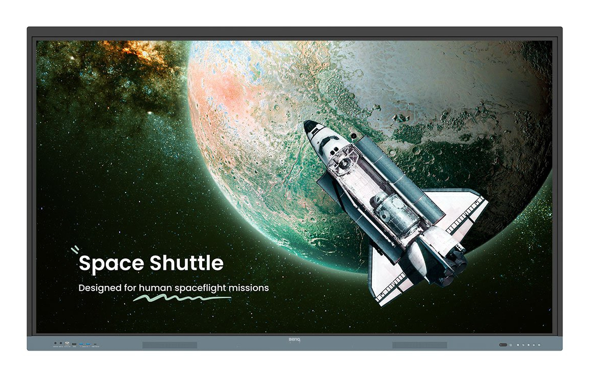 BenQ RE6504 Interactive flat panel 165.1 cm (65") 450 cd/m² 4K Ultra HD Black, Grey Touchscreen Built-in processor Android 18/7