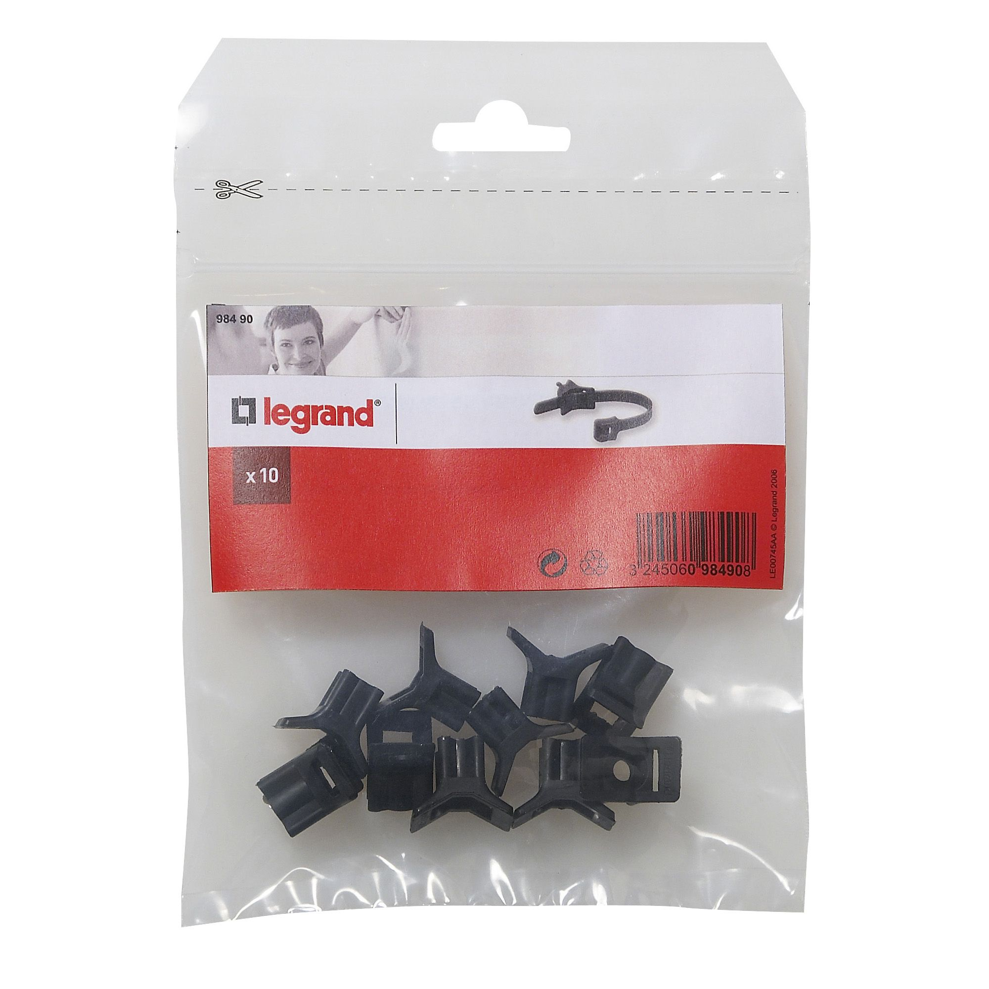 Legrand 0 984 90 cable tie Plastic Black 10 pc(s)