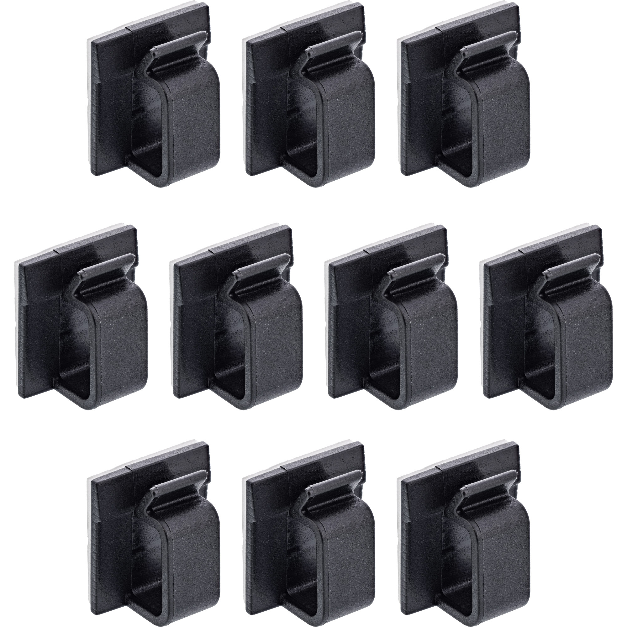 InLine 59971F cable organizer Universal Cable hook Black 10 pc(s)