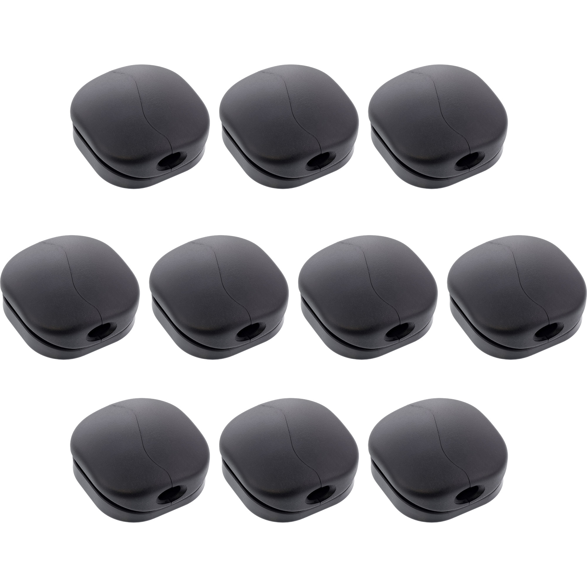 InLine 59971M cable organizer Universal Cable clip Black 10 pc(s)