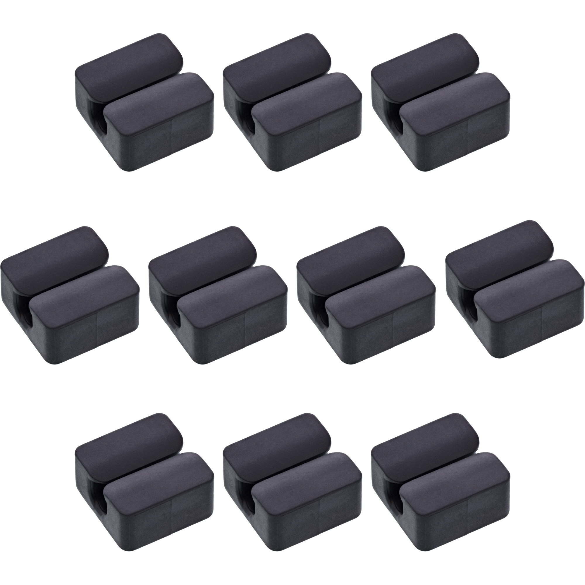 InLine 59971I cable organizer Universal Cable clip Black 10 pc(s)