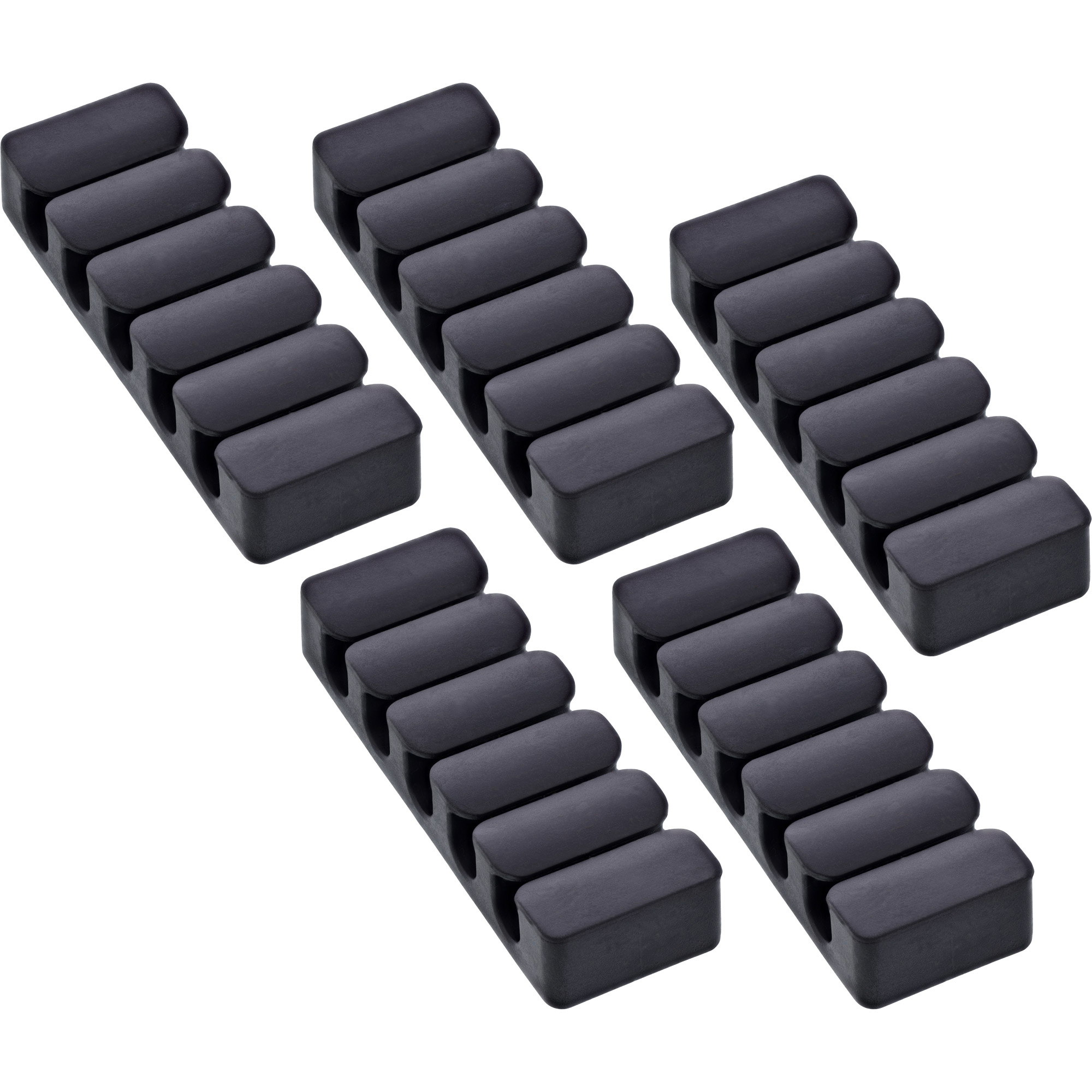 InLine 59971K cable organizer Universal Cable clip Black 5 pc(s)