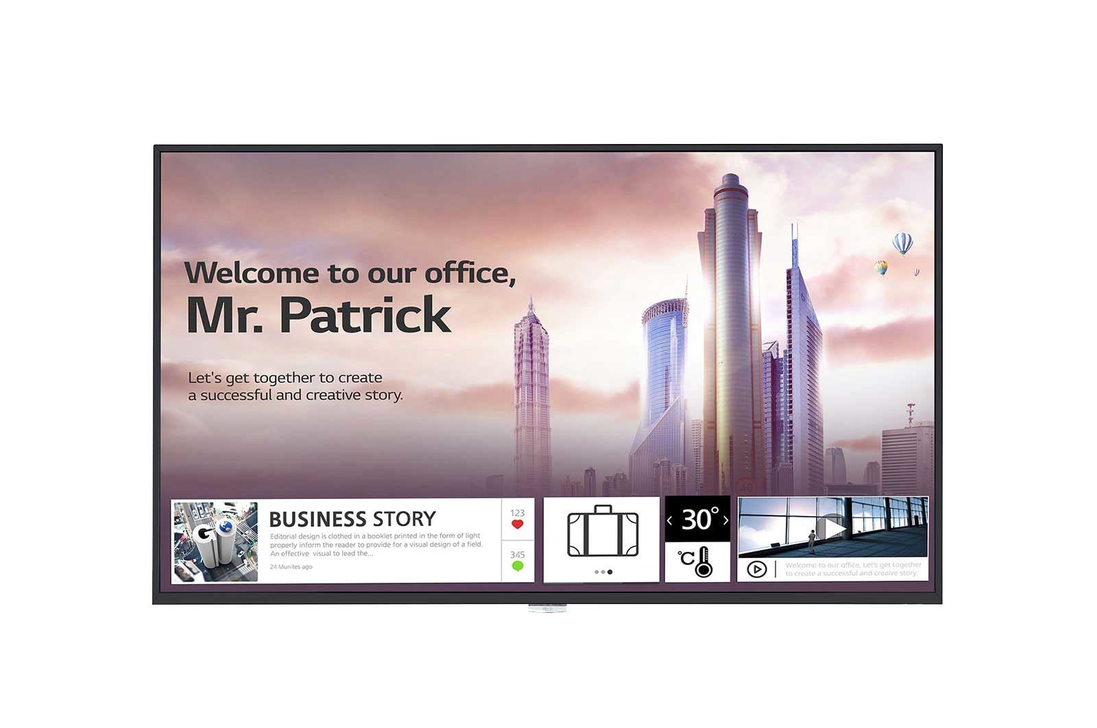 LG 55UH5F-H Digital signage flat panel 139.7 cm (55") Wi-Fi 500 cd/m² 4K Ultra HD Black Built-in processor WebOS 24/7