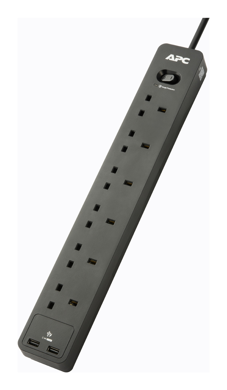 APC PME6U2B-UK surge protector Black 6 AC outlet(s) 220 - 250 V 2 m