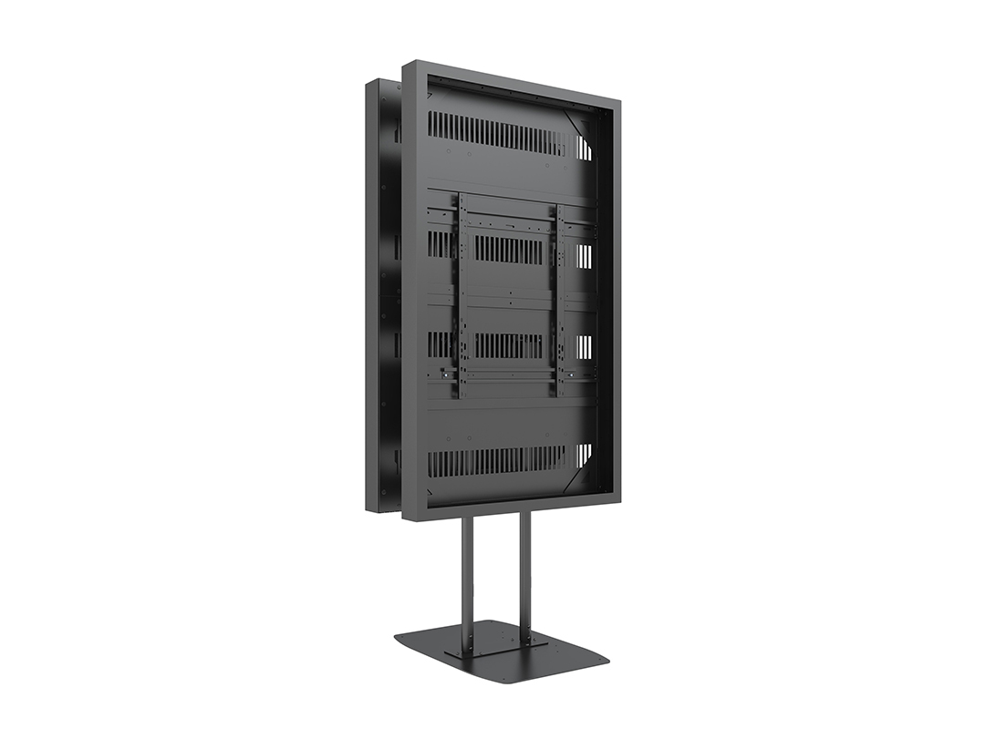 Multibrackets M Pro Series - Enclosure 75" High Brightness B2B Dual Pole Floorbase