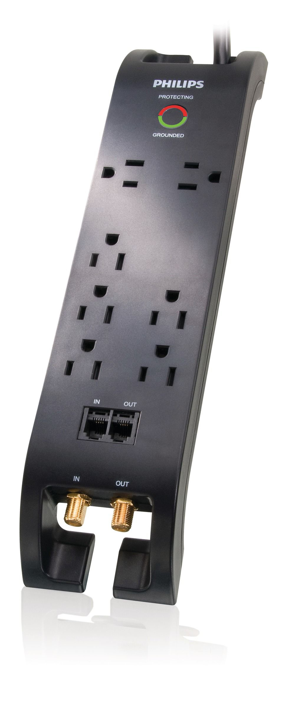 Philips SPP5075C/37 surge protector Black 7 AC outlet(s) 1.22 m