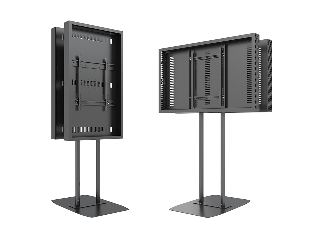 Multibrackets M Pro Series - Enclosure 55" High Brightness B2B Dual Pole Floorbase
