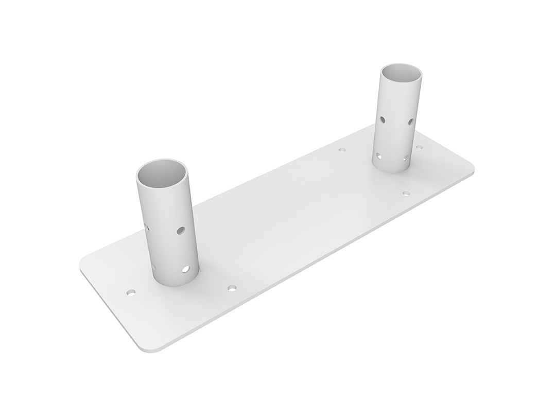 Multibrackets M Pro Series - Bolt Down Dual Pole Plate White