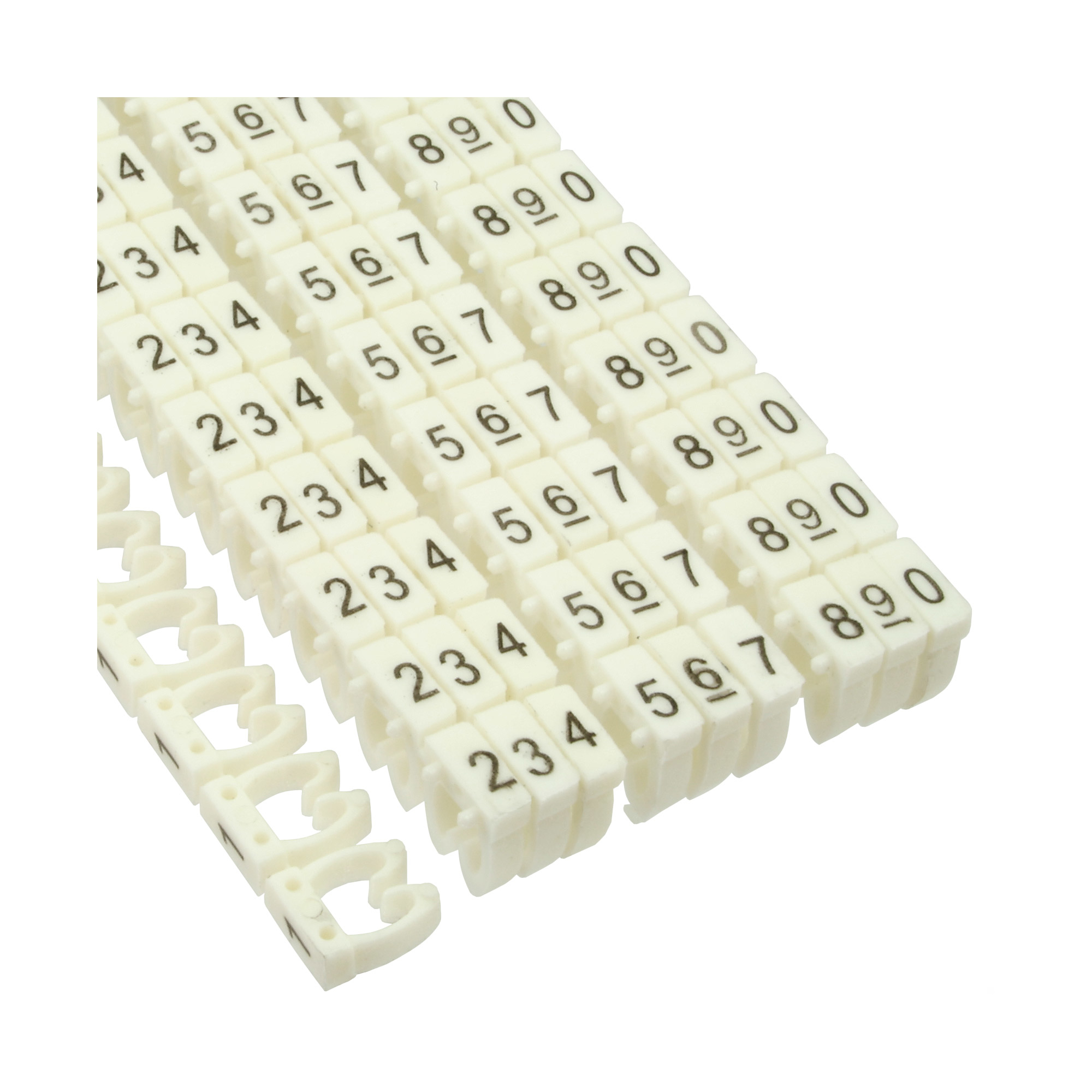 InLine Cable Marker 4mm No.0-9 100 pcs., white