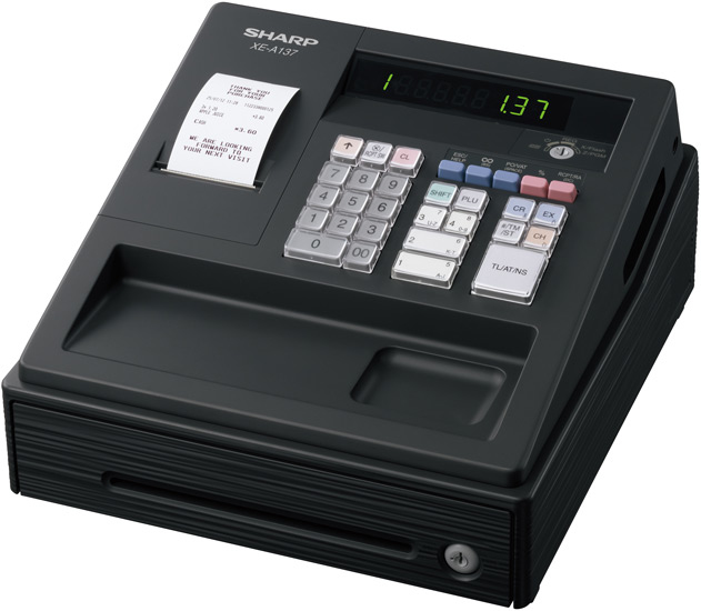 Sharp XE-A137-BK cash register Thermal transfer 200 PLUs LED