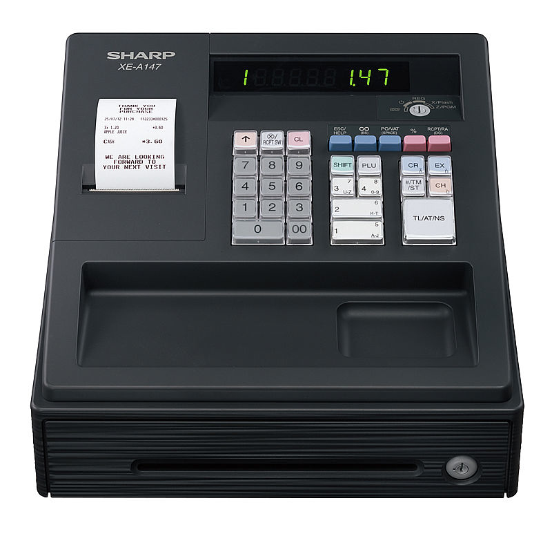 Sharp XEA-147BK cash register LED