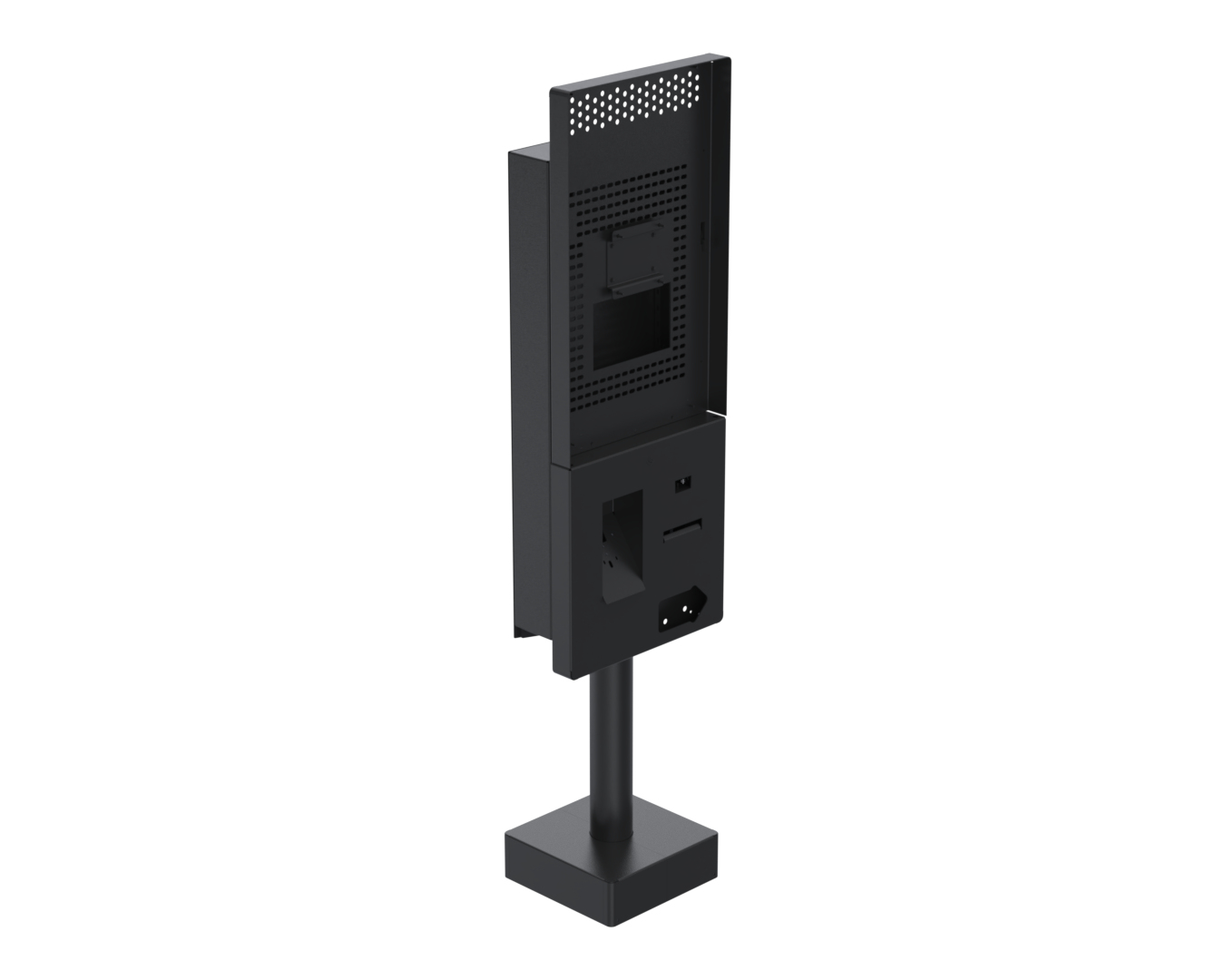 Ergonomic Solutions SpacePole Kiosk Single sided Sunmi QSR kiosk w/ scanner (Low profile)