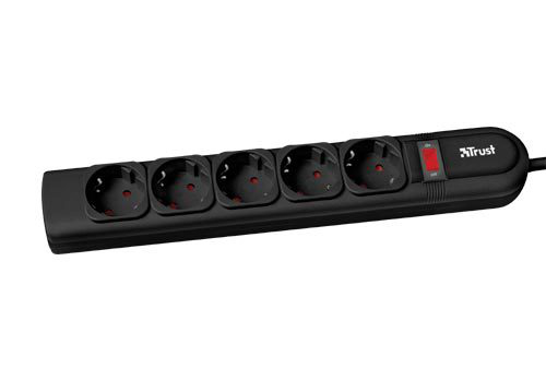 Trust Surge Guard PW-3100 BE/FR Black 5 AC outlet(s)