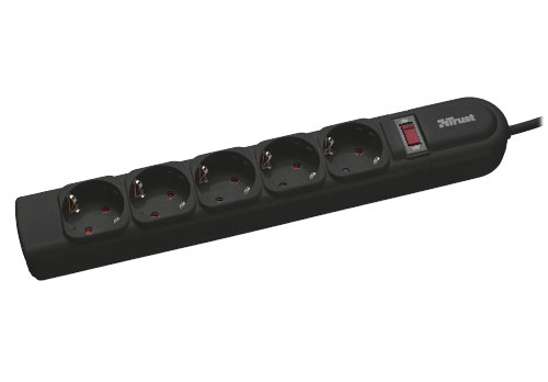 Trust 31025 surge protector Black 5 AC outlet(s)