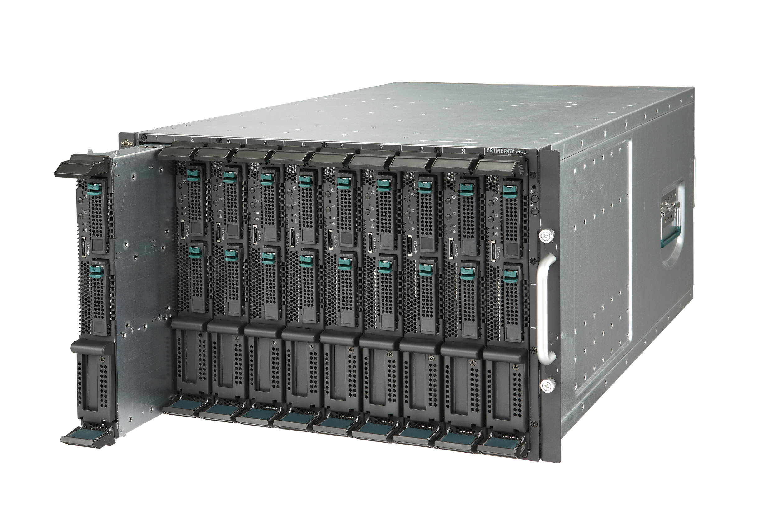 Fujitsu RIMERGY BX600 S3 Blade Server power rack enclosure 7U Wall Grey