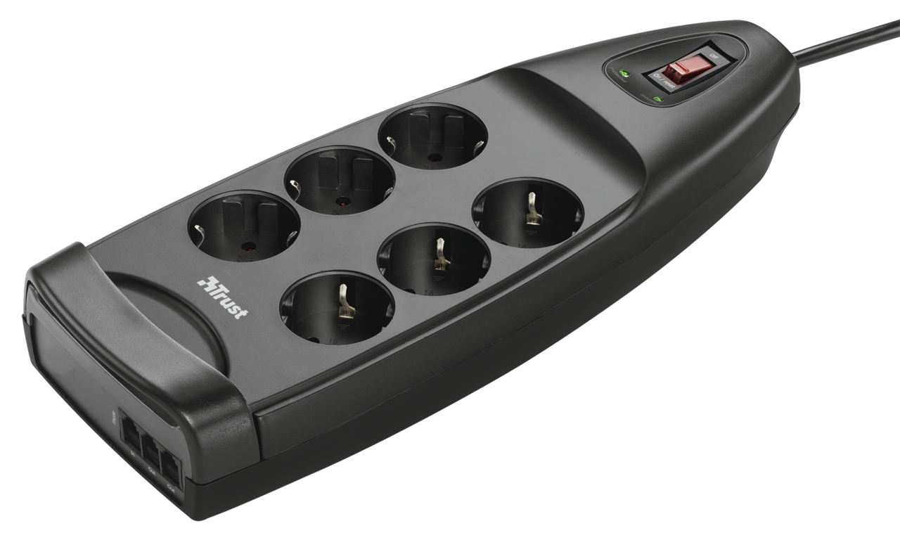 Trust Surge Guard Premium PW-3500 Black 6 AC outlet(s)