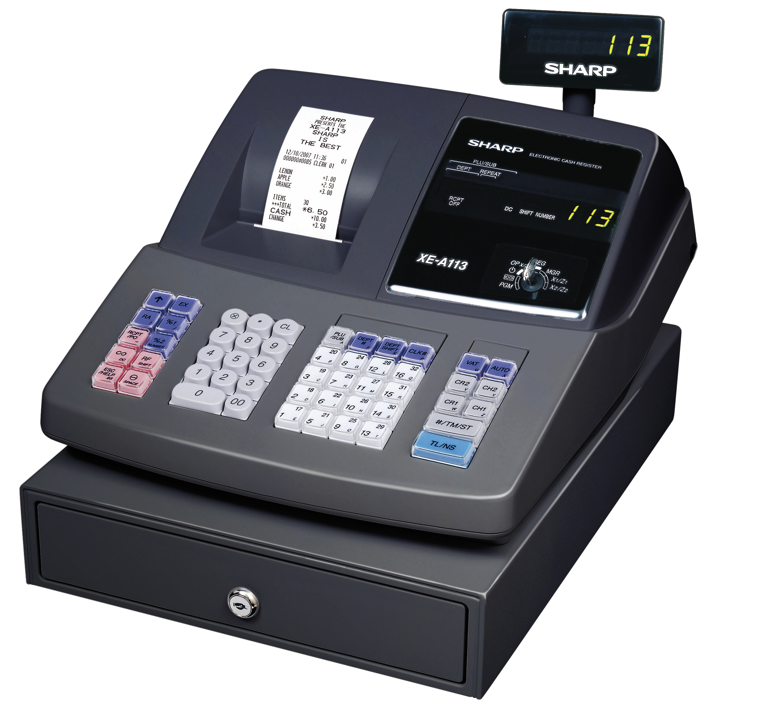 Sharp XE-A113B cash register LED