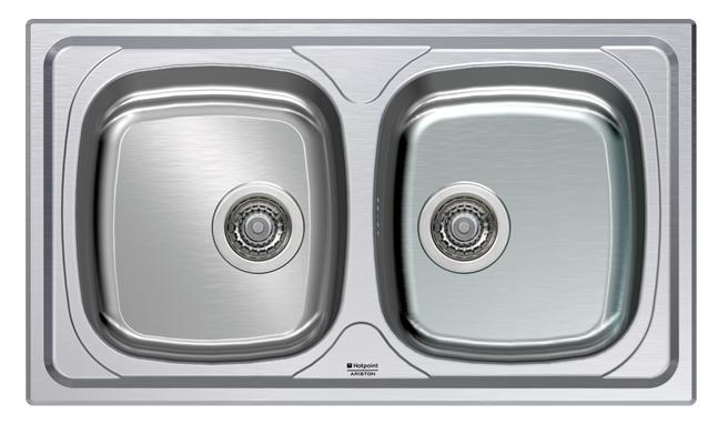 Hotpoint SN 86M2 (AX) HA kitchen sink Steel