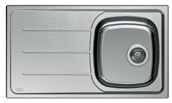 Hotpoint SN 86M1S (X) HA kitchen sink Steel