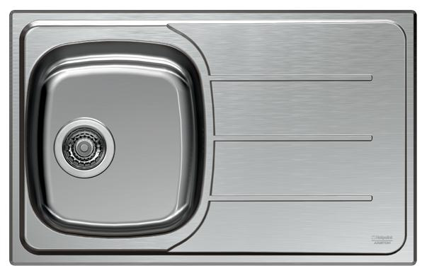Hotpoint SN 86M1 (X) HA kitchen sink Steel