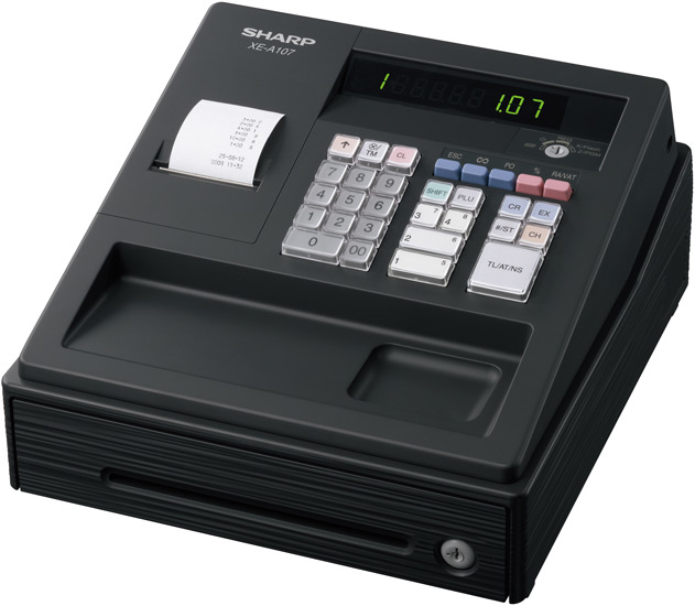 Sharp XE-A107BKD cash register 80 PLUs LED