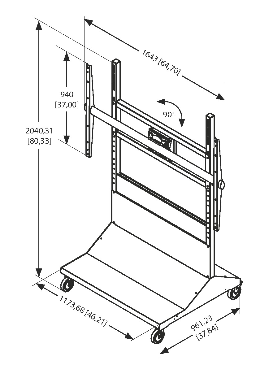 Vogel's PFT 8856 Display trolley, Panasonic 85 inch