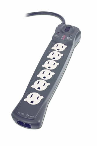 APC P6N-JP surge protector Black 6 AC outlet(s) 100 V 1.83 m