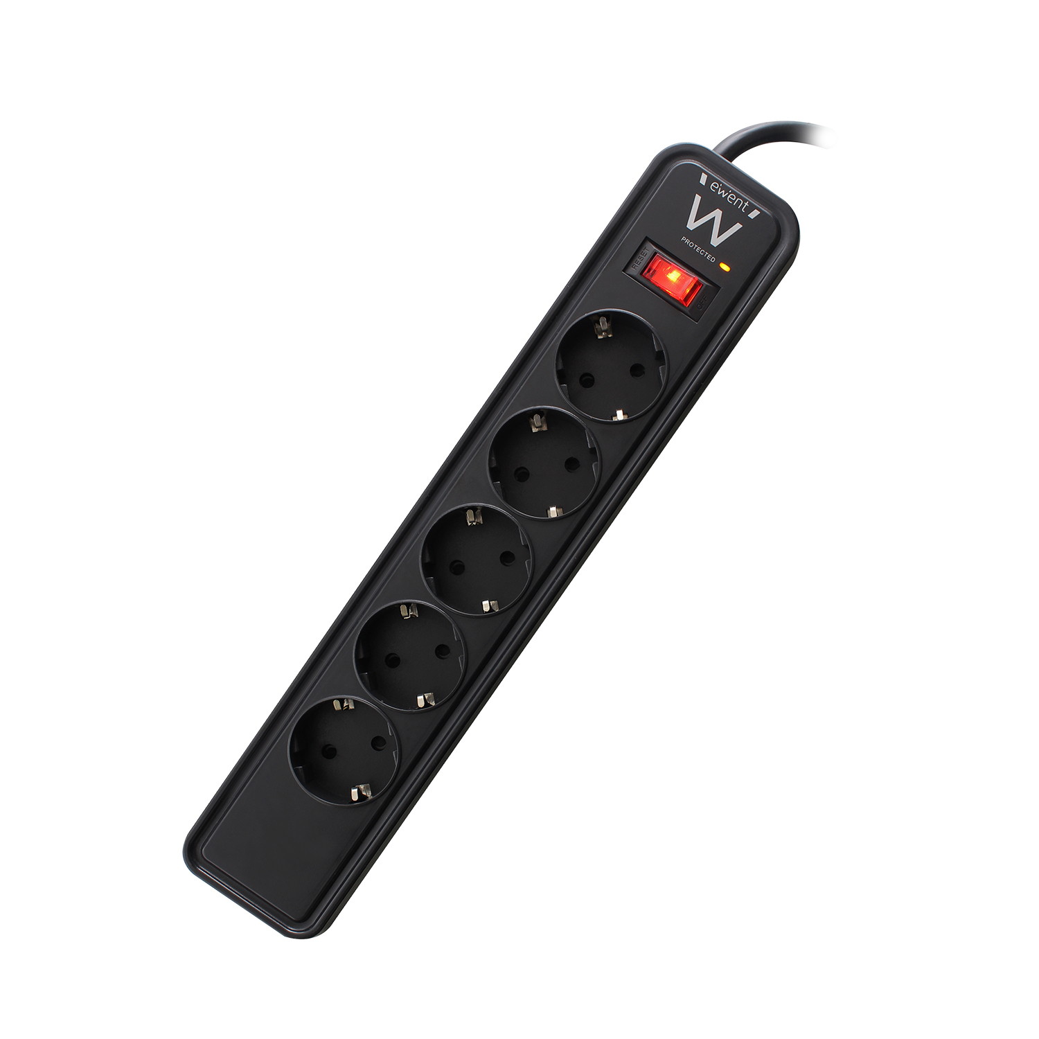 Ewent EW3951 surge protector Black 5 AC outlet(s) 1.5 m