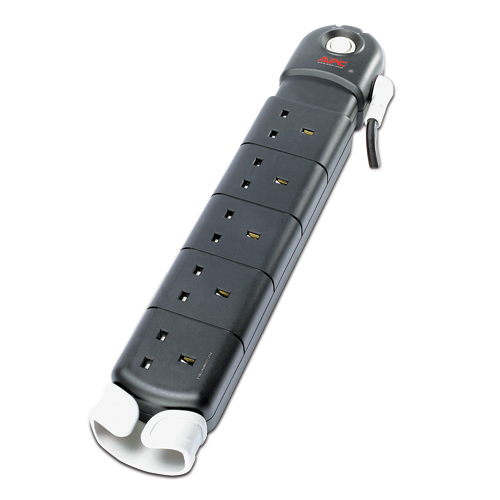 APC PL5B-GB surge protector Black 5 AC outlet(s) 230 V 1 m