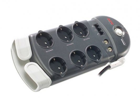 APC PH6T3-RS surge protector Charcoal 6 AC outlet(s) 230 V 2.44 m