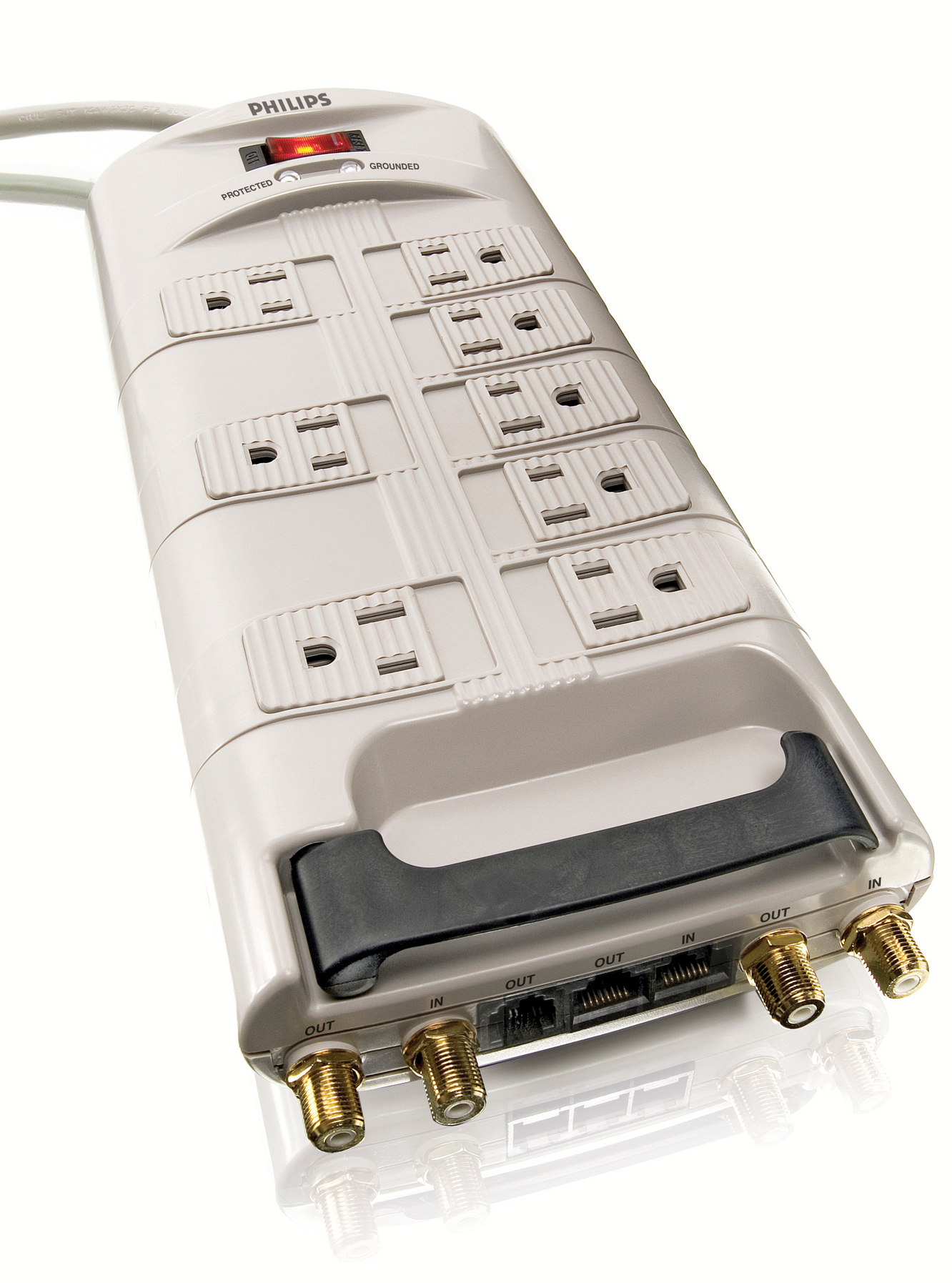 Philips SPP3223WB Home entertainment 8 outlets Surge protector
