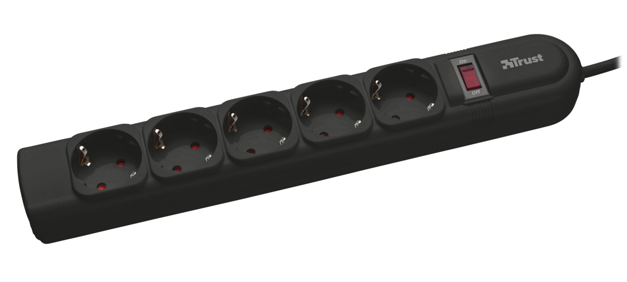 Trust Surge Guard Black 5 AC outlet(s)