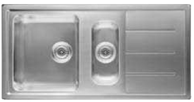 Hotpoint SK11030W2 (X) HA kitchen sink Stainless steel