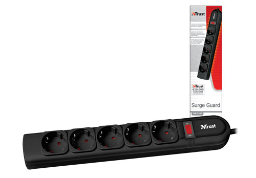 Trust Surge Guard PW-3100 Black 5 AC outlet(s)
