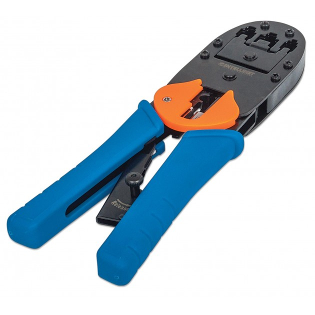 Techly IWP-HT 2008R cable crimper Crimping tool Black, Blue, Orange