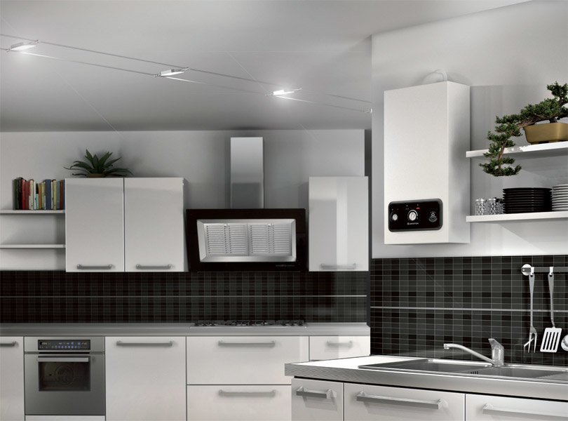 Hotpoint Fast Premium 14 GPL Vertical Tankless (instantaneous) Solo boiler system Black, White