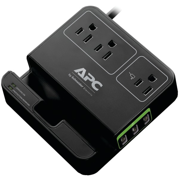 APC P3U3B surge protector Black 3 AC outlet(s) 120 V 1.83 m